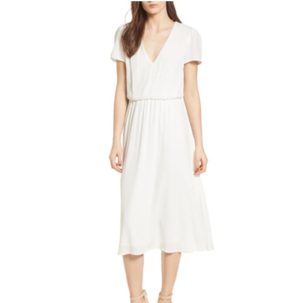 WAYF Blouson Midi Dress